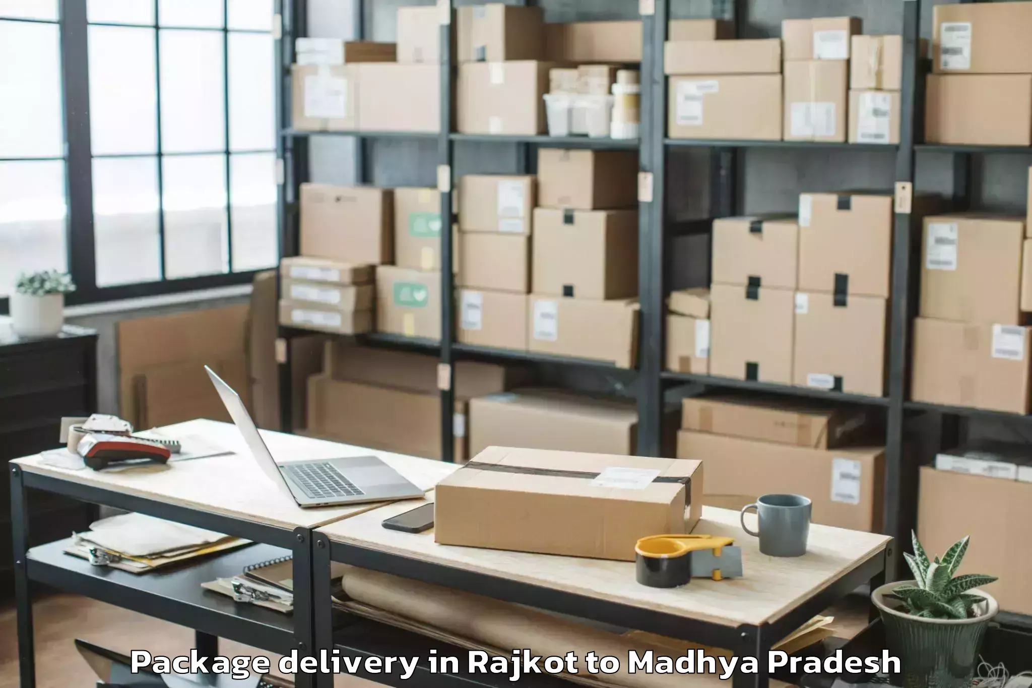 Easy Rajkot to Saugor Package Delivery Booking